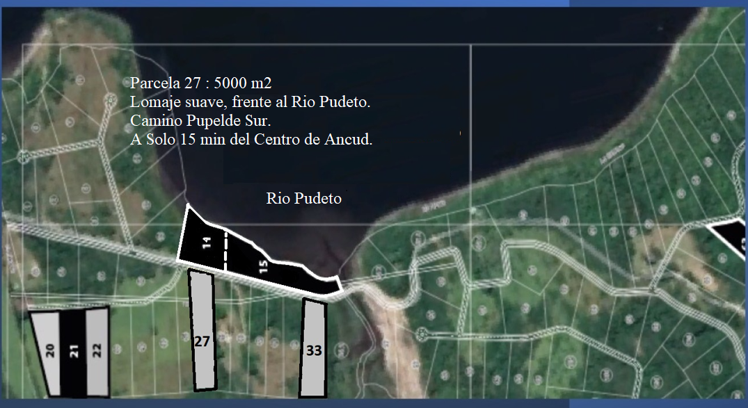 Vista panorámica del terreno y río Pudeto